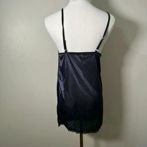 Vintage Y2K sheer-ish navy and black dark  Fairycore glam slip dress - Picture 5 of 6